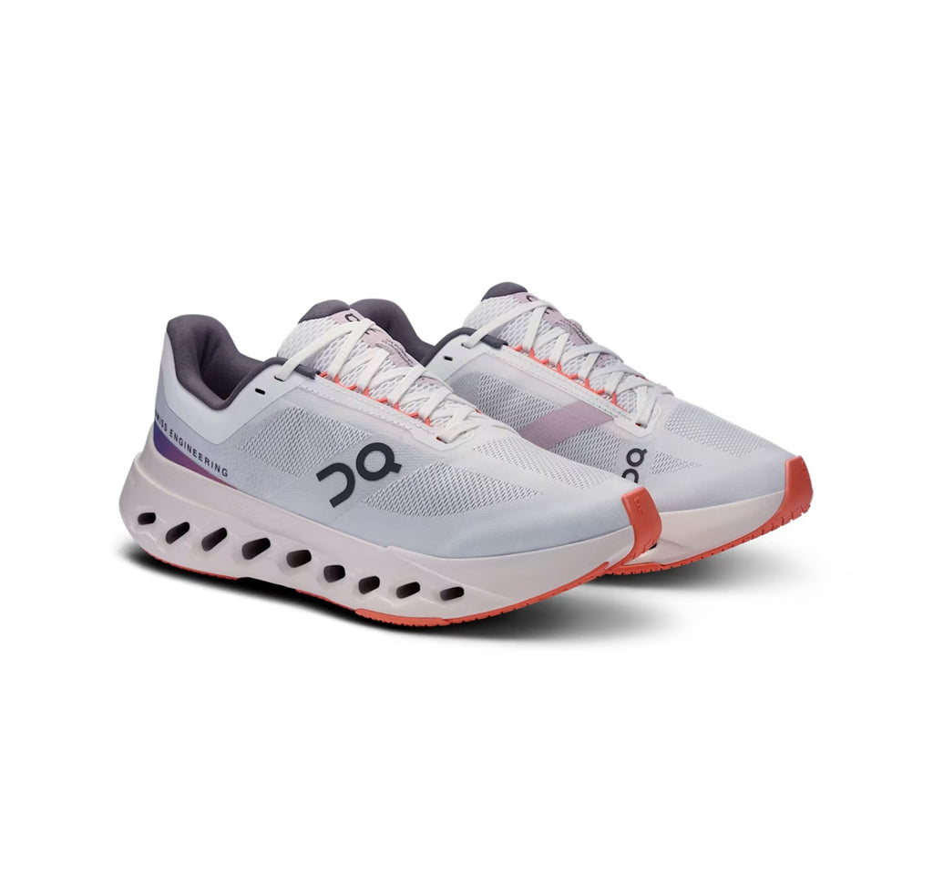 On Women's Cloudsurfer Next White/Flame Running Shoes