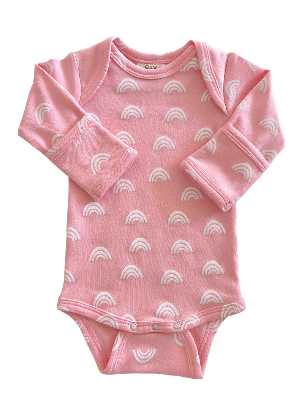 Blush Rainbow / Organic Long Sleeve Bodysuit
