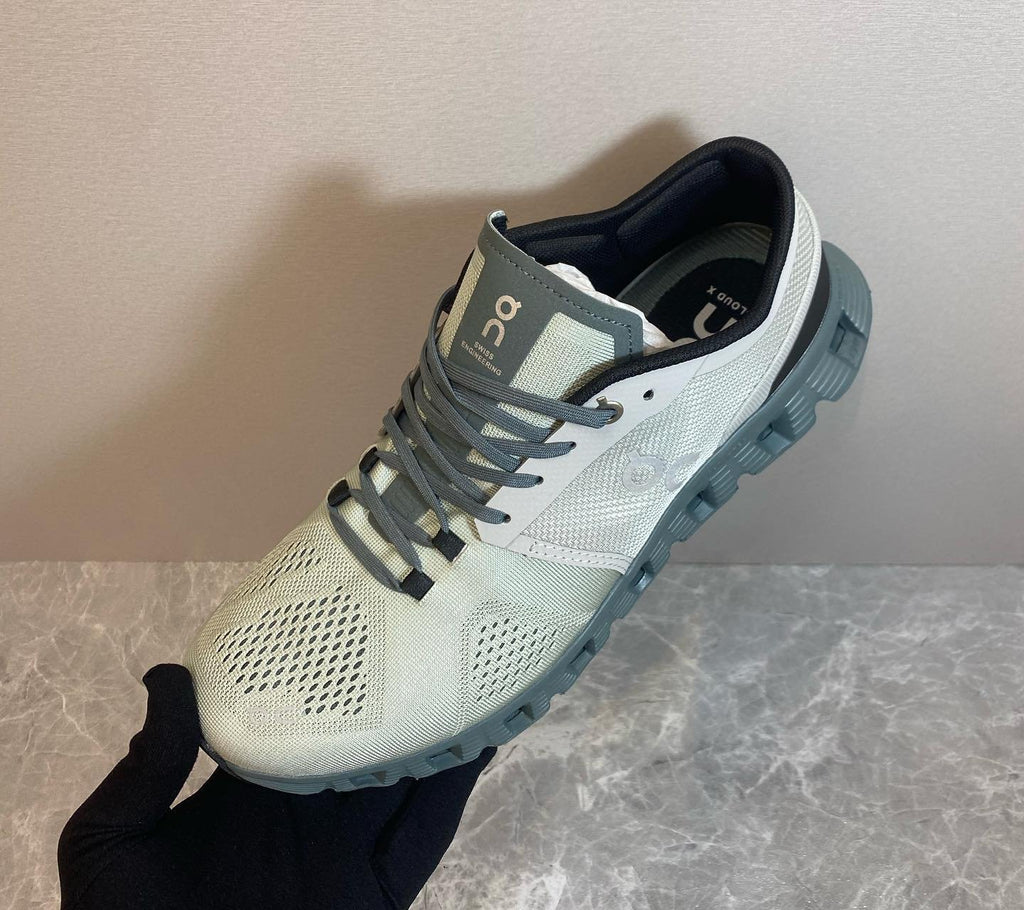 On Cloud X Shift Glacier Grey Olive Training Shoes