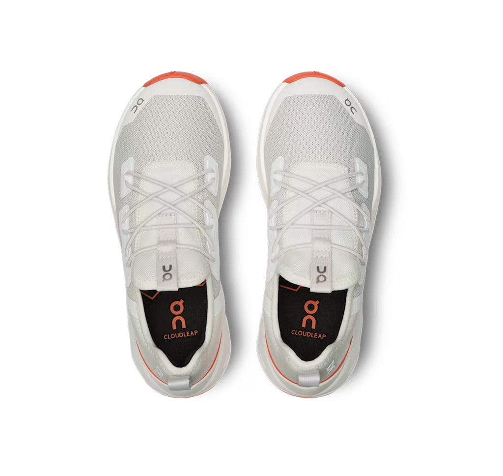 On Little Kids' Cloudleap Ivory/Flame Athletic Shoes